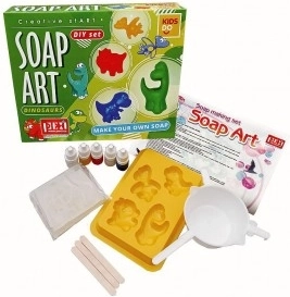 Izrada sapuna dinosauri kreativni set s kalupima s dodacima u kutiji 26x20x7 cm