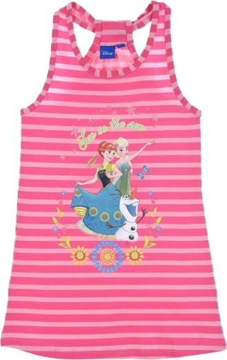 Disney Frozen raspberry dress with stripes