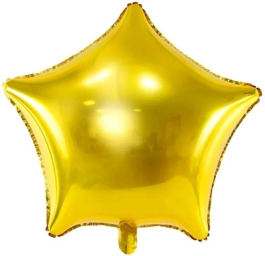 PartyDeco folijski balon zvijezda 48 cm zlatni