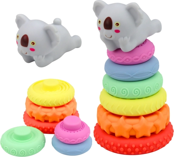 Stogiva piramida s koalom za finu motoriku