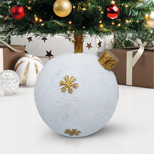 Decorative Christmas tree stand in the shape of a bauble