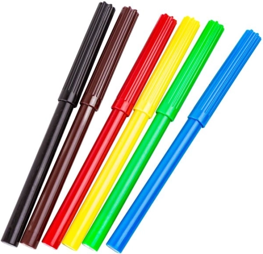 Markers in 6 colors for instant creating
