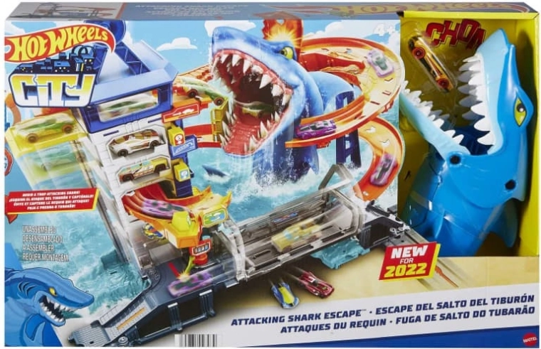 Hot Wheels City Harbor – Shark Attack Playset