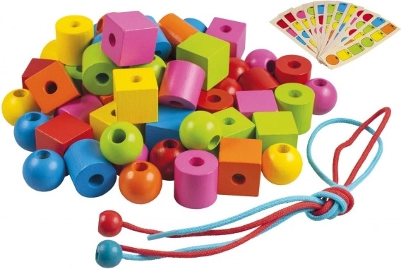 Detoa drvene perle za nizanje za najmlađe