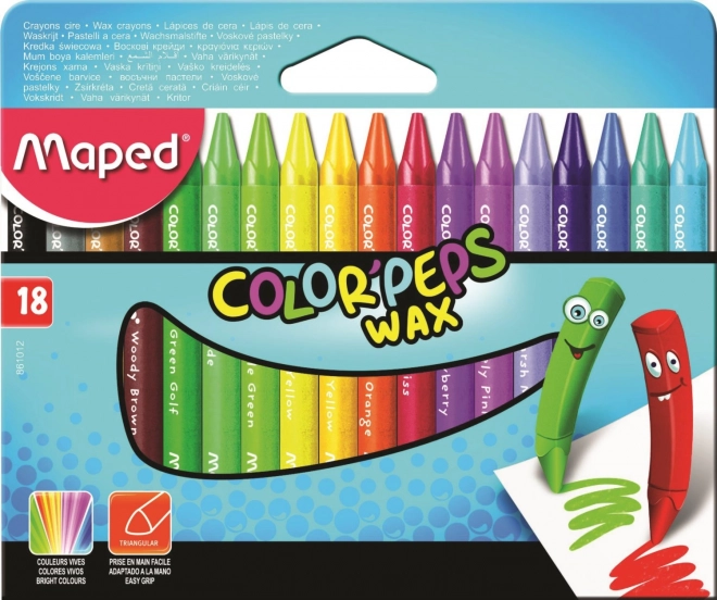 Trokutaste voštane pastele 18 kom MAPED Color’Peps