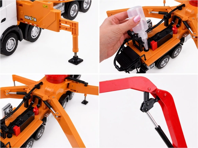 Folding boom and water spraying