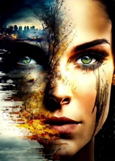 Dijamantno slikanje – Lice apokalipse 30 × 40 cm