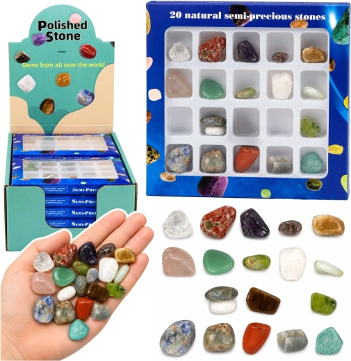 Set poludragog kamenja – polirani minerali (20 kom)