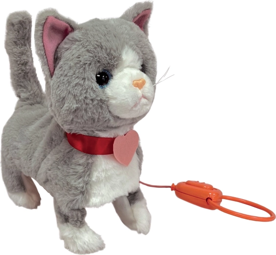 Plush Mili Cat on a Leash