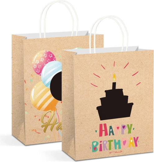 Kraft Paper Gift Bag for a Bottle - 1 piece