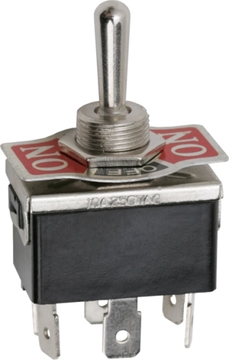 Metal Toggle Switch DPDT ON-OFF-ON 10 A 250 V