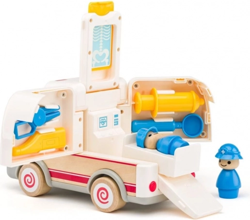 Zvukovna hitna pomoć s nosilima i spasilačkom opremom