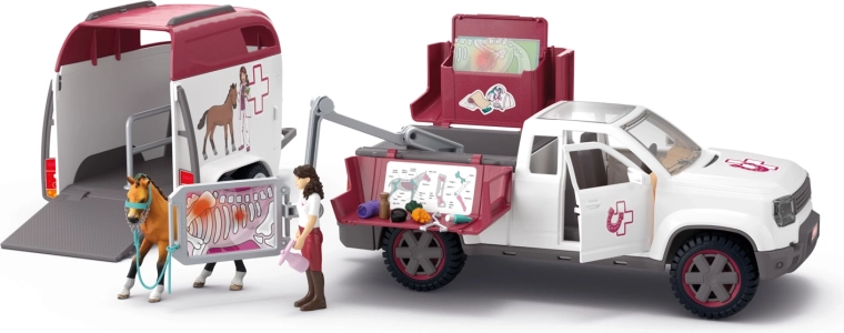 Schleich Horse Club mobilni veterinar s prikolicom