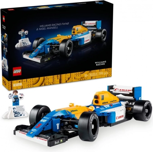 Konstruktorski set LEGO Icons Williams Racing FW14B i Nigel Mansell