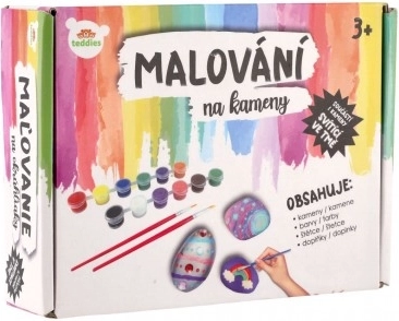 Slikanje na kamenje koje svijetli u mraku – kreativni set s bojama i kistovima