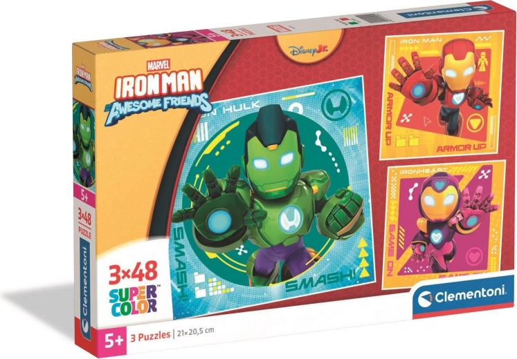 Puzzle CLEMENTONI Iron Man i nevjerojatni prijatelji 3×48 dijelova