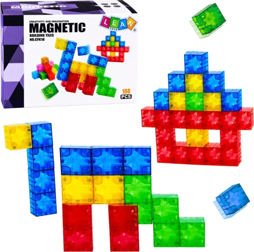 Magnetske građevne kocke – šarene magnetske kocke 3D (160 dijelova)