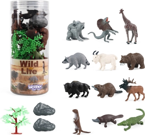 WOOPIE set figurica divljih životinja, 15 kom