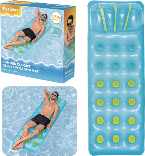 Napuhač̌iva plutajuća madrac Bestway Summer Colors Deluxe plava