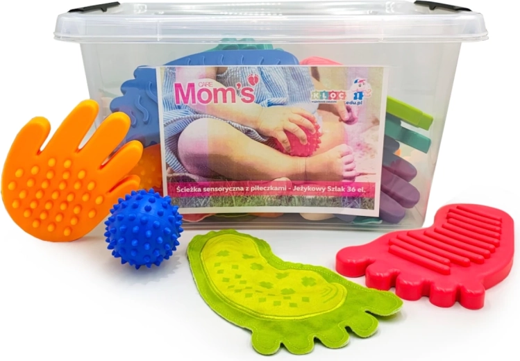 Sensory Path Hedgehog with Massage Balls, 36 pieces, 12m+, Mom's Care