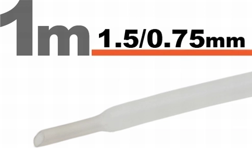 Transparent heat-shrink tubing 1.5/0.75 mm