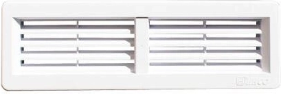 Ventilacijska rešetka 220 × 55 mm bijela