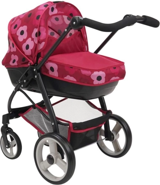 Kolica za lutke 2u1 Bella Poppy Red