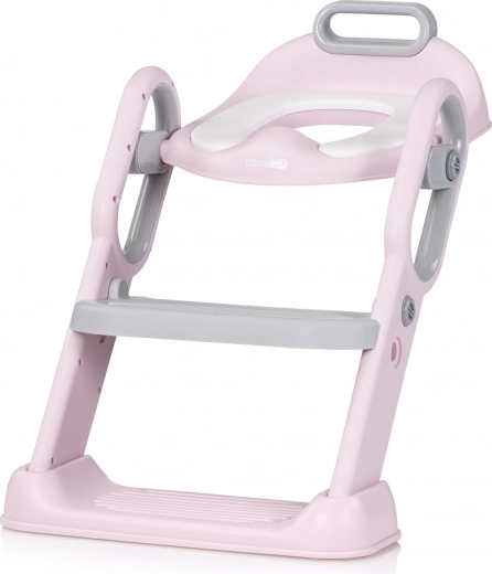 dječje toaletno sjedalo s ljestvama Chipolino Flippy Pink