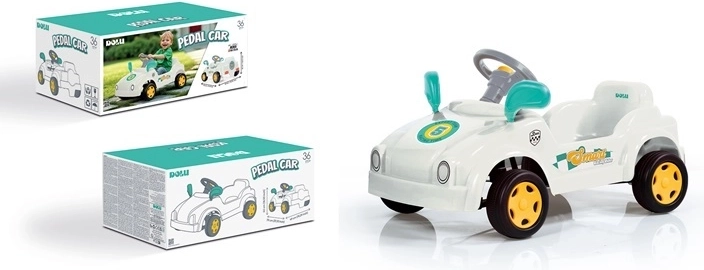 Dolu dječji automobil na pedale bijeli