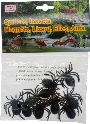 Plastični pauci u mrežici, 10 kom