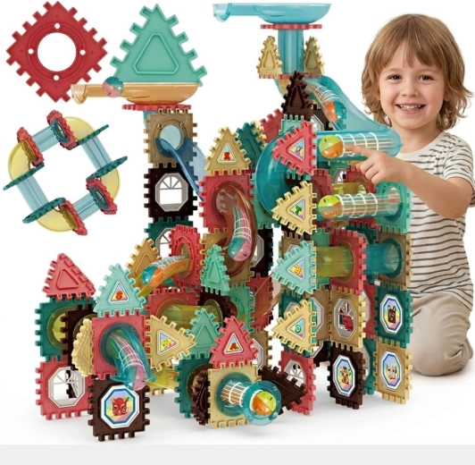 Woopie 3D construction set with marble run, 228 pieces