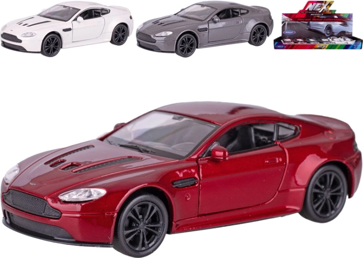 Metalni model automobila Aston Martin Vantage 1:36 Welly s ovjesom i mehanizmom povratnog navijanja