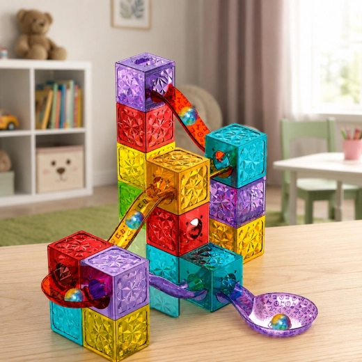 Colorful transparent parts that spark creativity