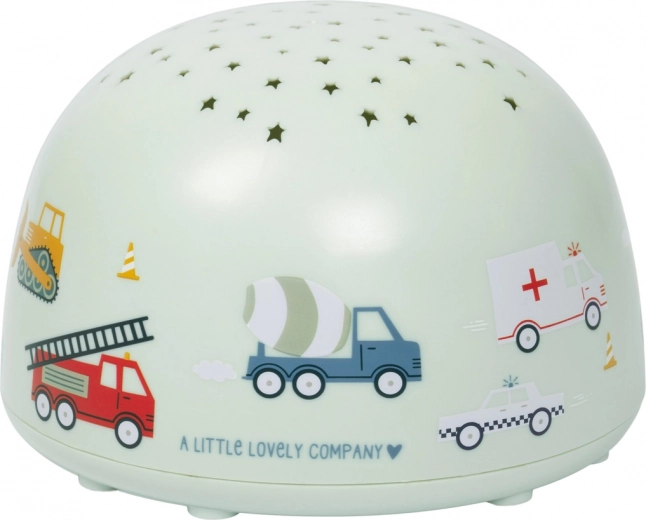 A Little Lovely Company lampa s projektorom za djecu – Vozila