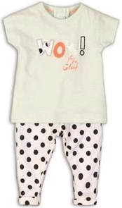 Dirkje dječji dvodijelni set joyful wow bijelo-mint