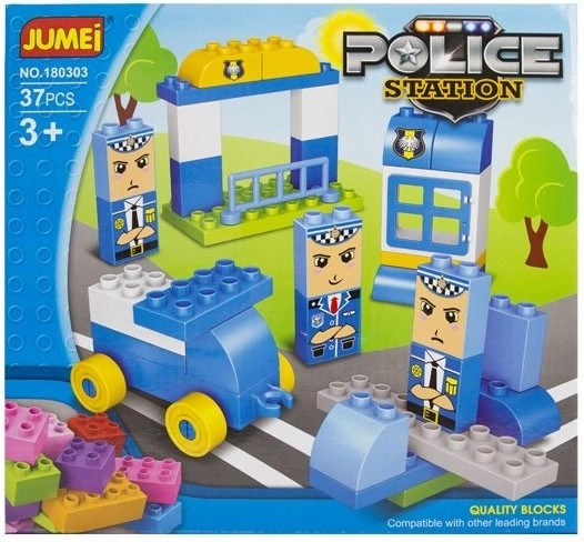 Građevinski set Jumei policijska postaja 37 dijelova 28 × 26 cm - 1 komad