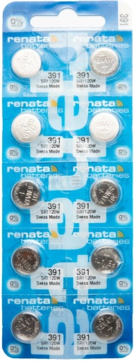 Renata 391 gumbasta baterija za satove 1,55 V 50 mAh, pakiranje 10 kom