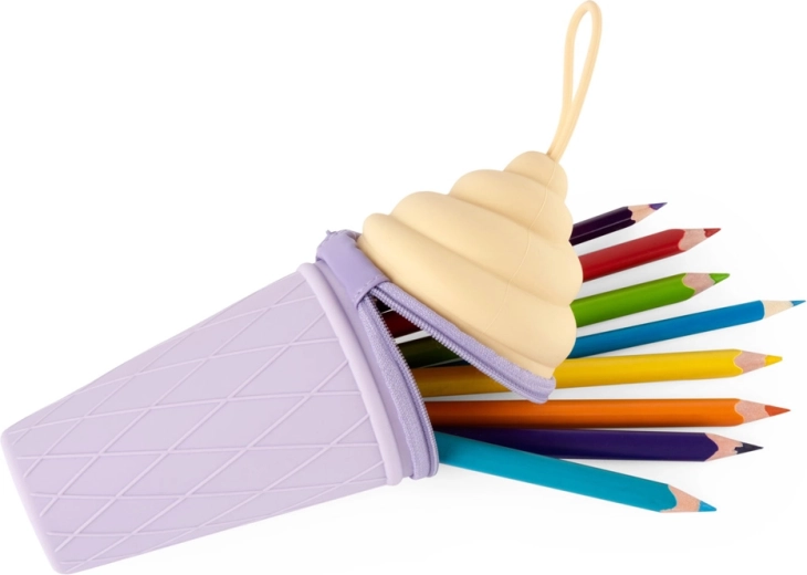 Ice-cream-shaped pencil case