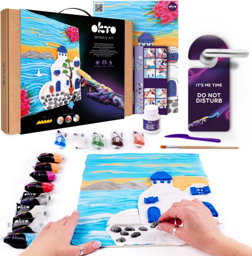 Okto likovni set za slikanje masom Santorini 30 × 40 cm