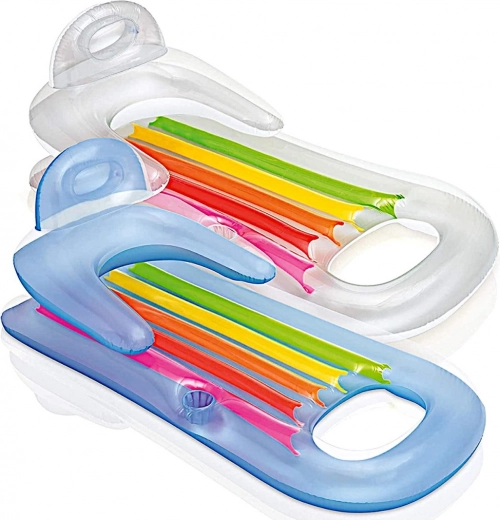 Napušni plutajući madrac s naslonom i držačem za čaše INTEX