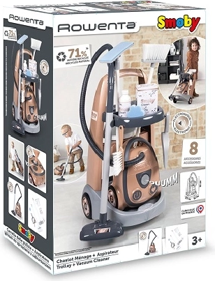 Smoby Rowenta kolica za čišćenje s usisavačem