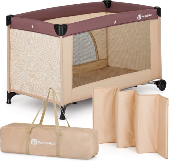 Petite&Mars putni krevetić nyja elegant dreamlines mocha