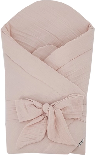 EKO muslinska povojska bez ojačanja powder pink 75 × 75 cm