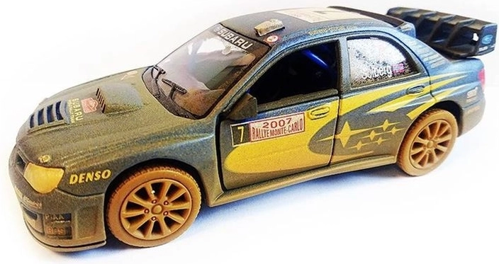 Subaru Impreza WRC 2007 offroad model auta 1:36 s vratima koja se otvaraju i pull-back pogonom