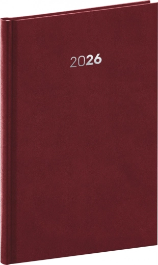 Tjedni dnevnik Balakon 2026 bordo 15x21 cm