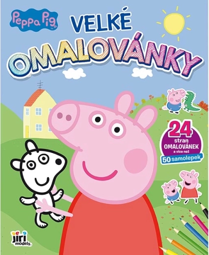 Velike bojanke Peppa Pig sa naljepnicama
