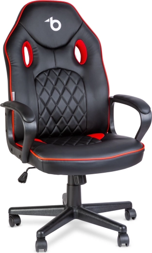 Gaming Chair with Backrest, Black and Red