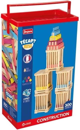Jeujura drvena konstrukcijska igračka Técap multicolor 300 dijelova