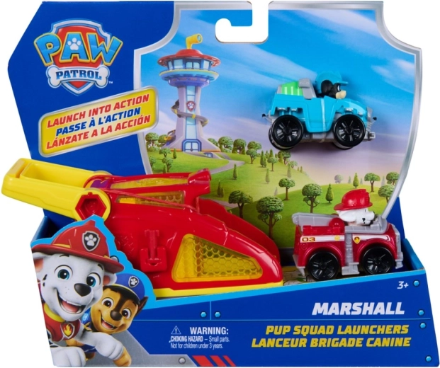 PAW Patrol lansirni set Marshall – dvostruki paket trkaćih autića