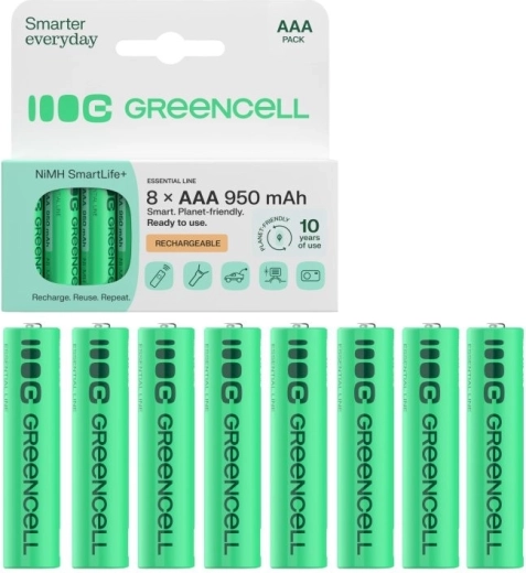 Green Cell punjive baterije AAA (HR03) 950 mAh 1,2 V, 8 kom